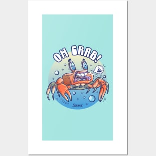 Oh crab! crabby pun Posters and Art